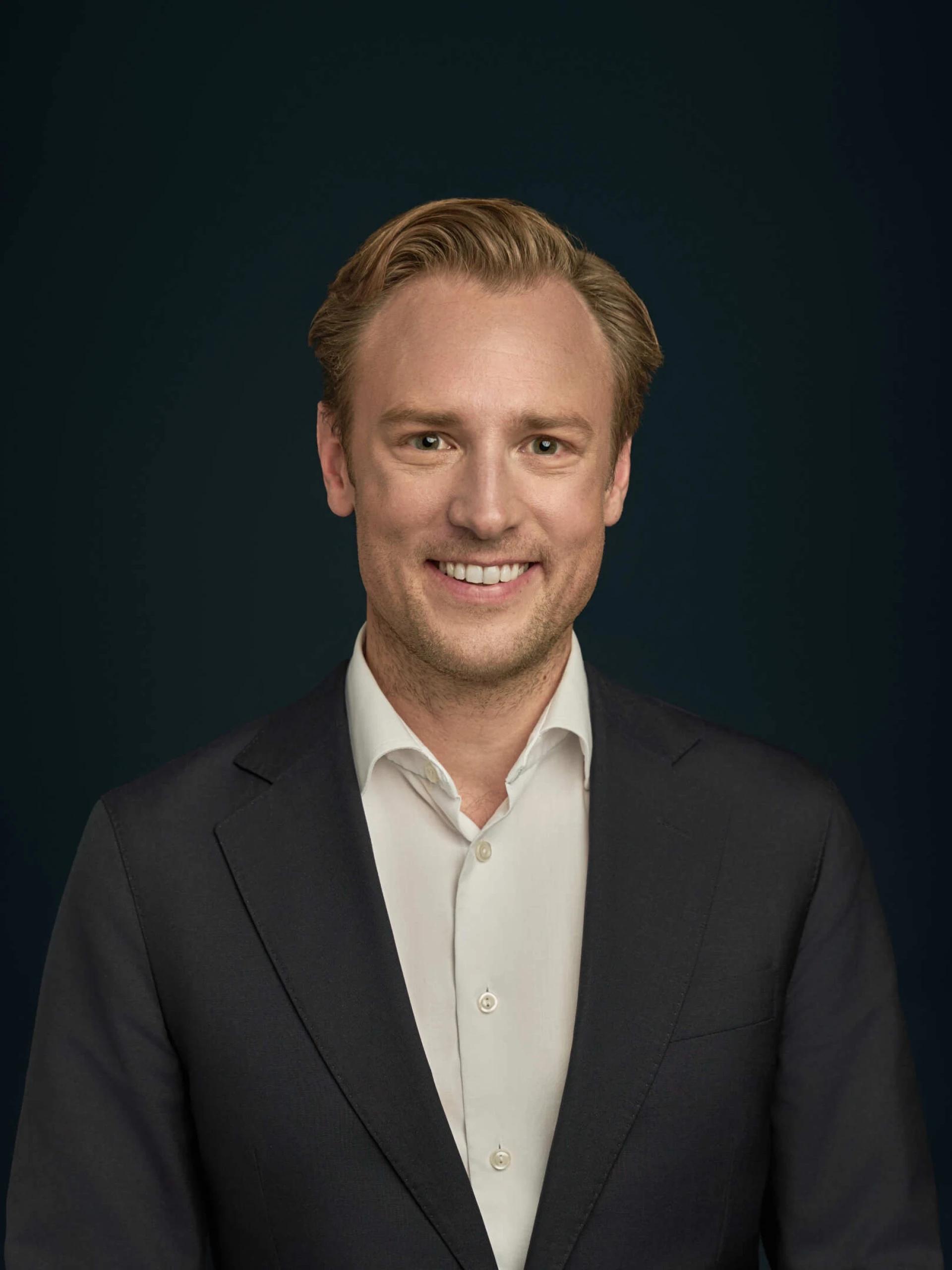 Portrett av eiendomsmegler Fredrik Wingaard Meldahl