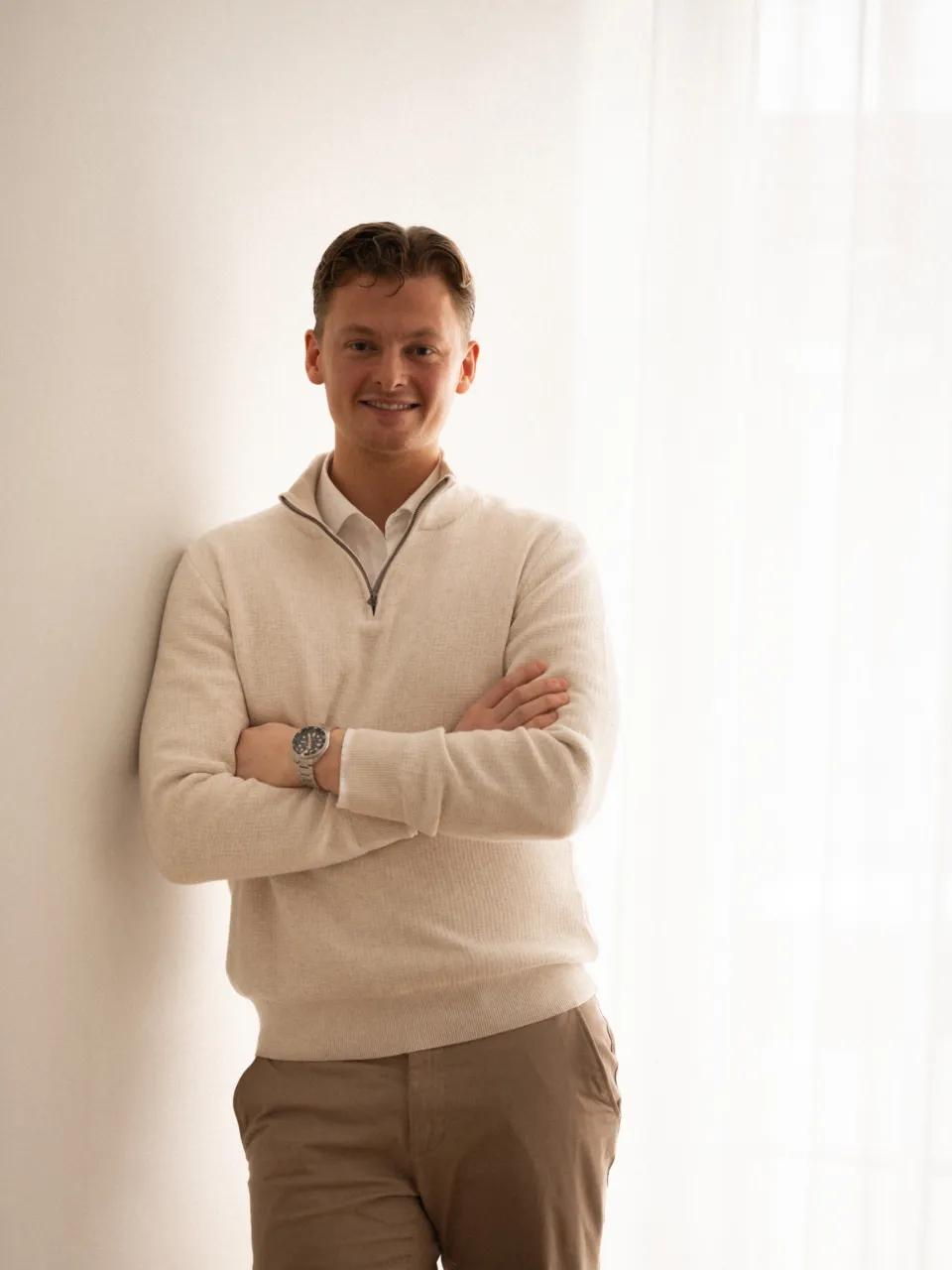 Portrett av eiendomsmegler Andreas Motzfeldt Raasok