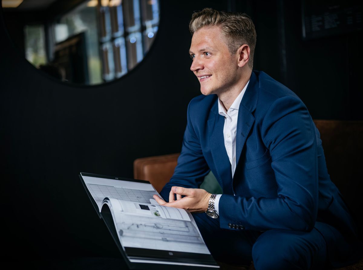Portrett av eiendomsmegler Joachim Corneliussen Nilsen