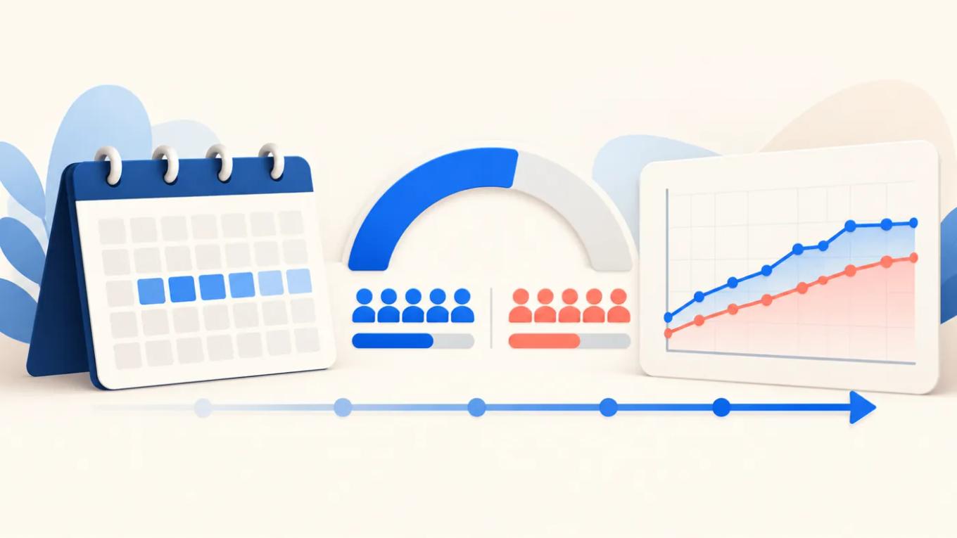 Illustration of planning A/B test sample size and duration