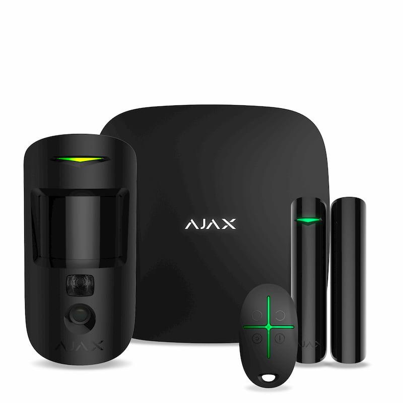 Ajax StarterKit Cam Plus – комплект сигналізації з фотоверифікацією тривог, Wi-Fi та LTE – чорний