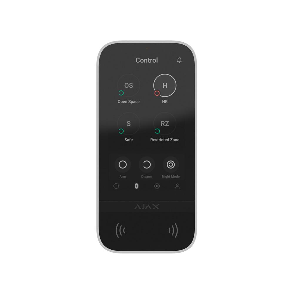 Ajax KeyPad TouchScreen – клавіатура з сенсорним екраном – білий