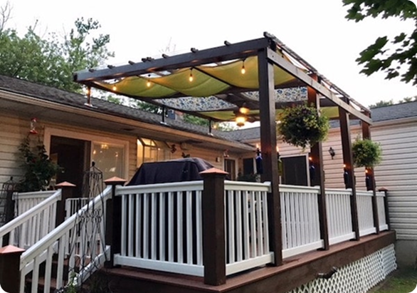 stairs and patio roof