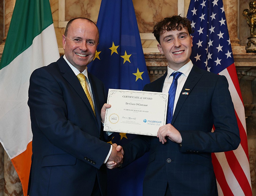 RCSI news image for TERG researcher Cian O’Connor awarded Fulbright Scholarship