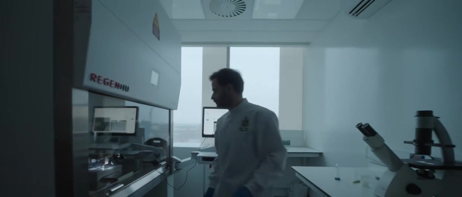 A TERG researcher operating biofabrication equipment at RCSI