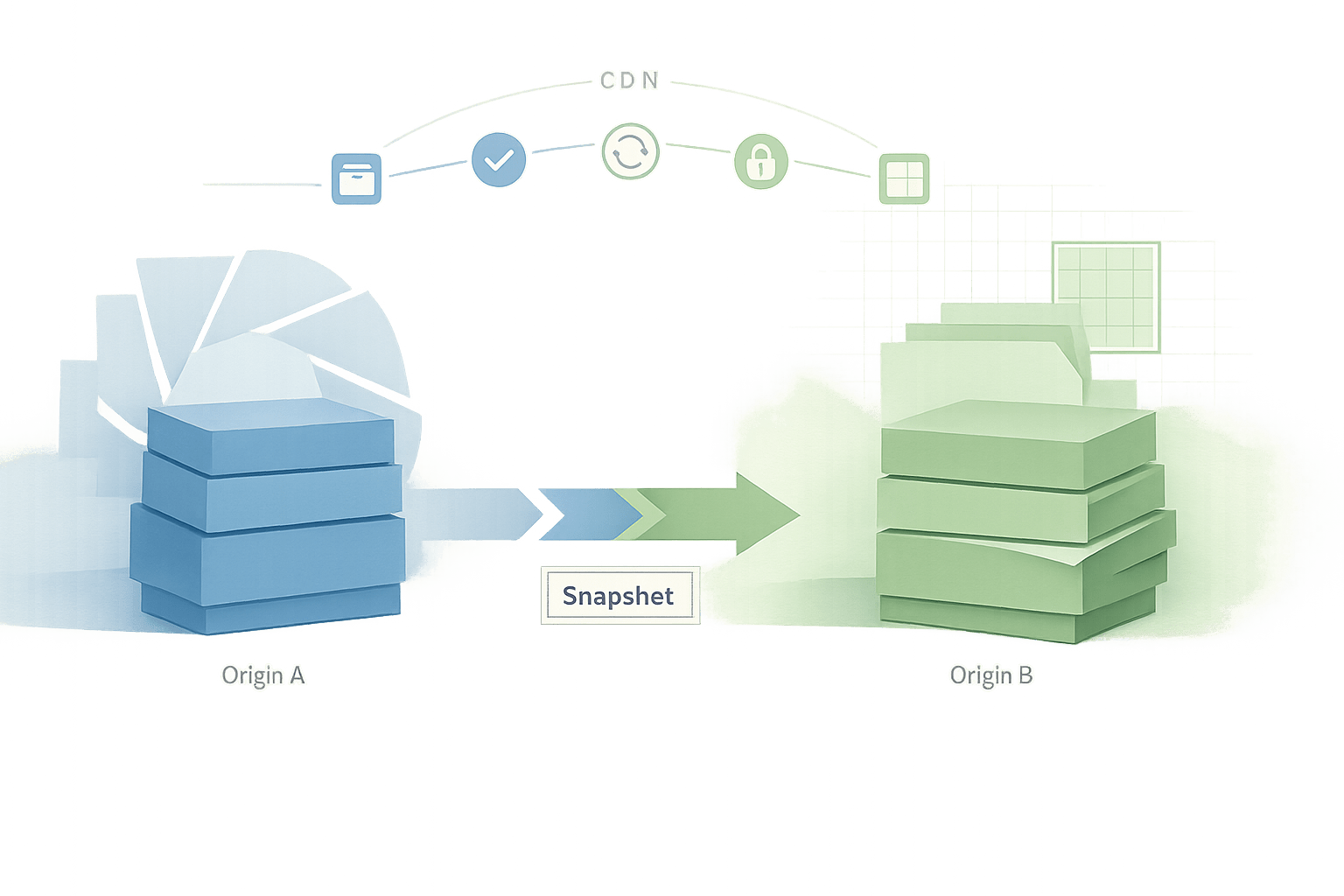 Origin Snapshot Pattern for Safer Blue‑Green Deployments and CDN Cache Integrity