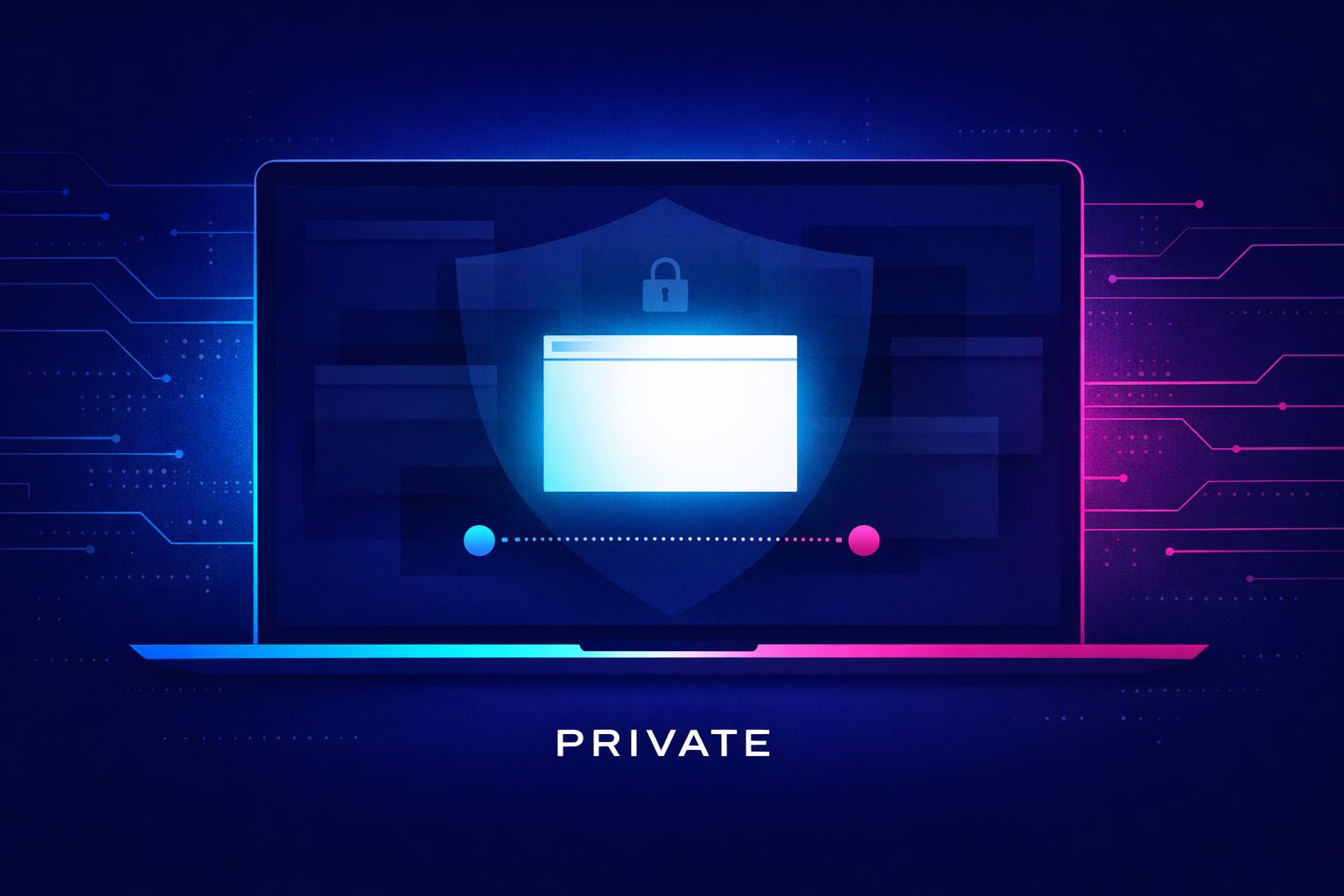 Private-by-default pairing setup to share one window and hide everything else