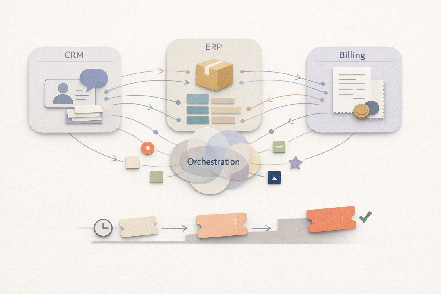 Multi-Agent Orchestration for End-to-End Ticket Resolution Across CRM, ERP, and Billing