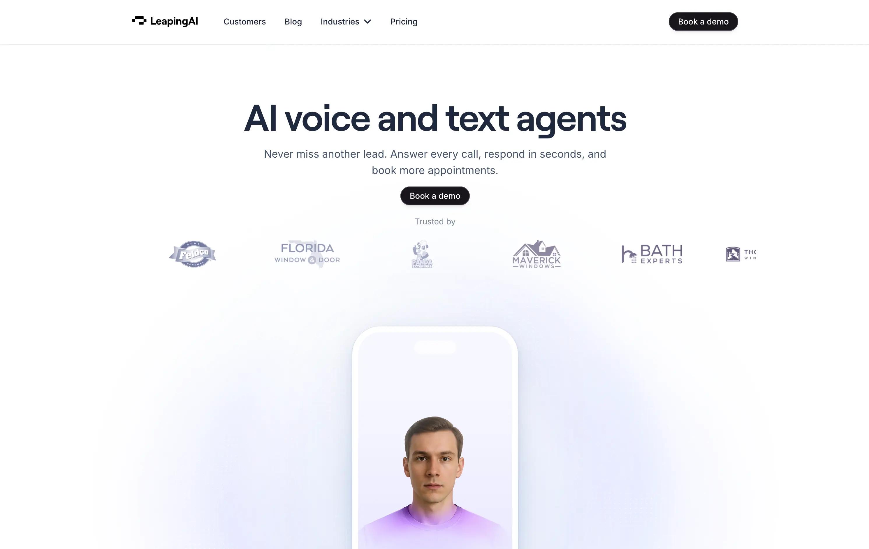 Leaping AI Homepage