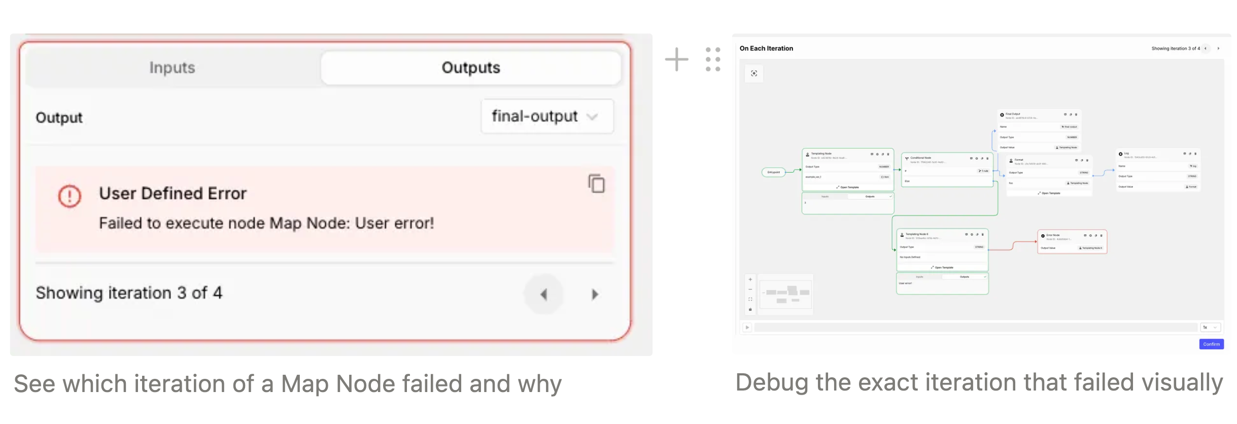 Preview of map node debugging