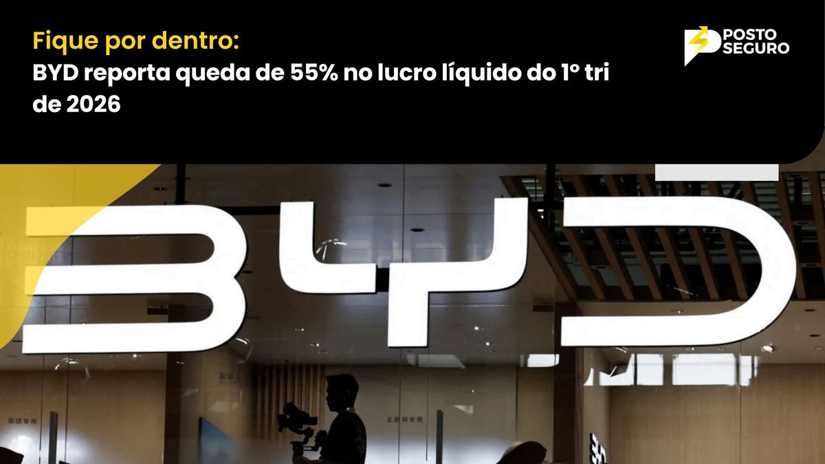 BYD reporta queda de 55% no lucro líquido do 1º tri de 2026