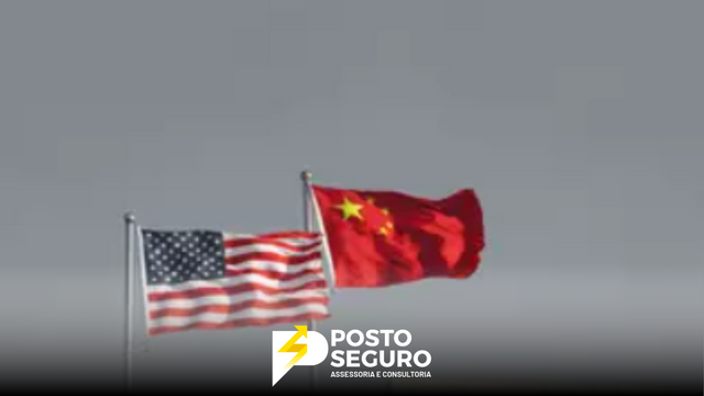 EUA anunciam tarifas de 100% sobre veículos elétricos vindos da China.