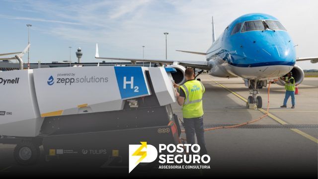 Pela primeira vez no mundo aeroporto utiliza uma GPU movida a hidrogênio para atendimento a aviões.