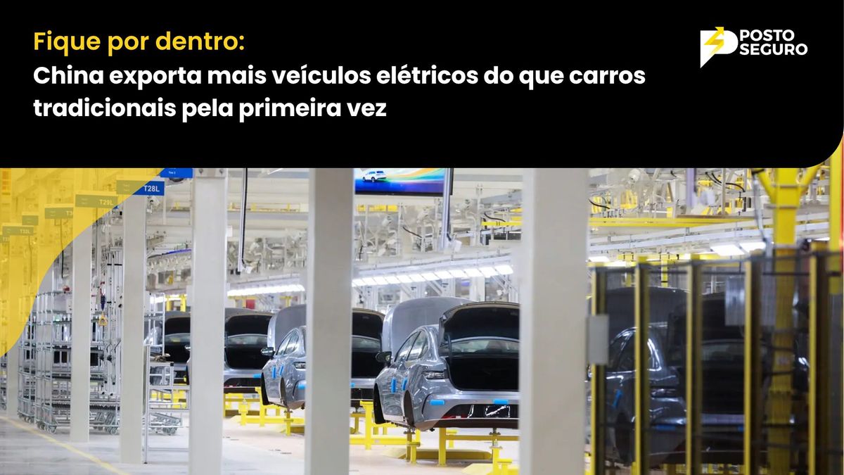 China exporta mais veículos elétricos do que carros tradicionais pela primeira vez