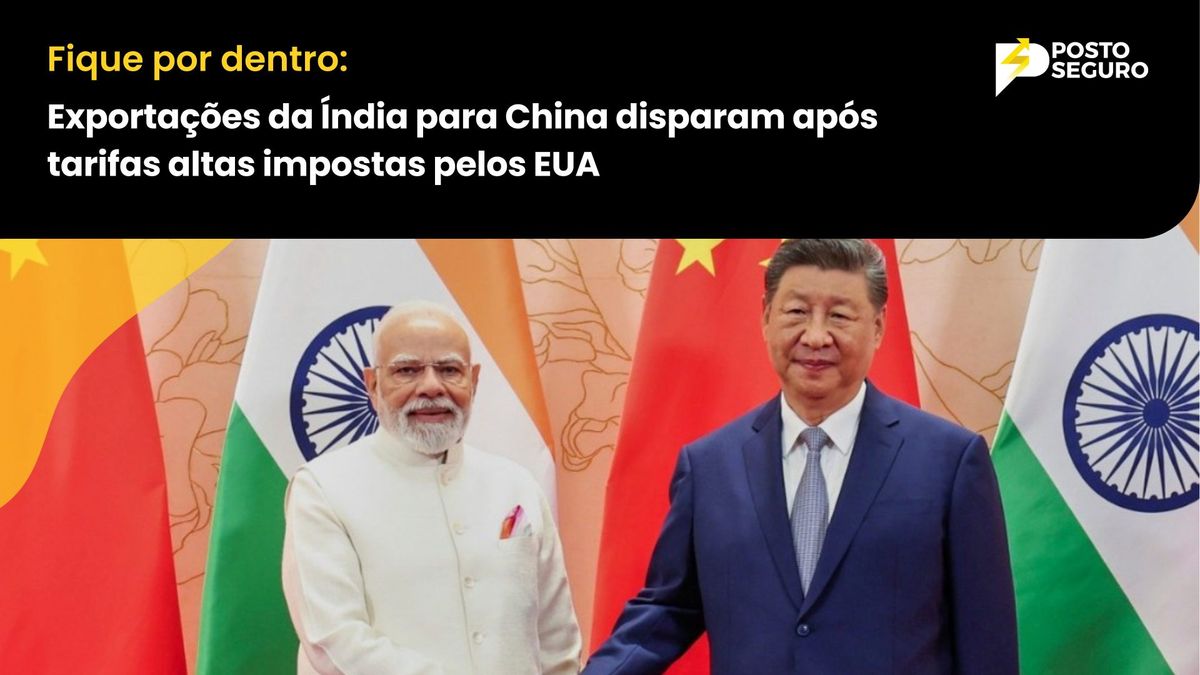 Exportações da Índia para China disparam após tarifas altas impostas pelos EUA