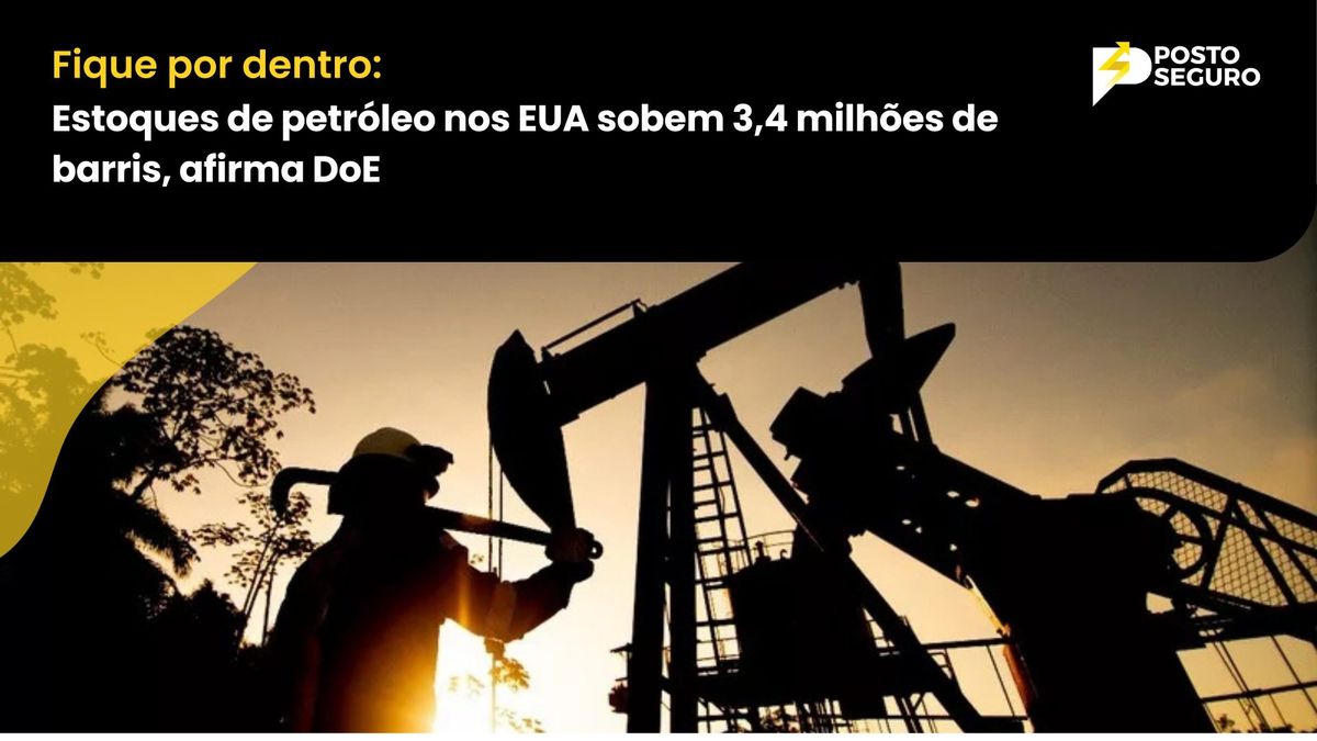 Estoques de petróleo nos EUA sobem 3,4 milhões de barris, afirma DoE