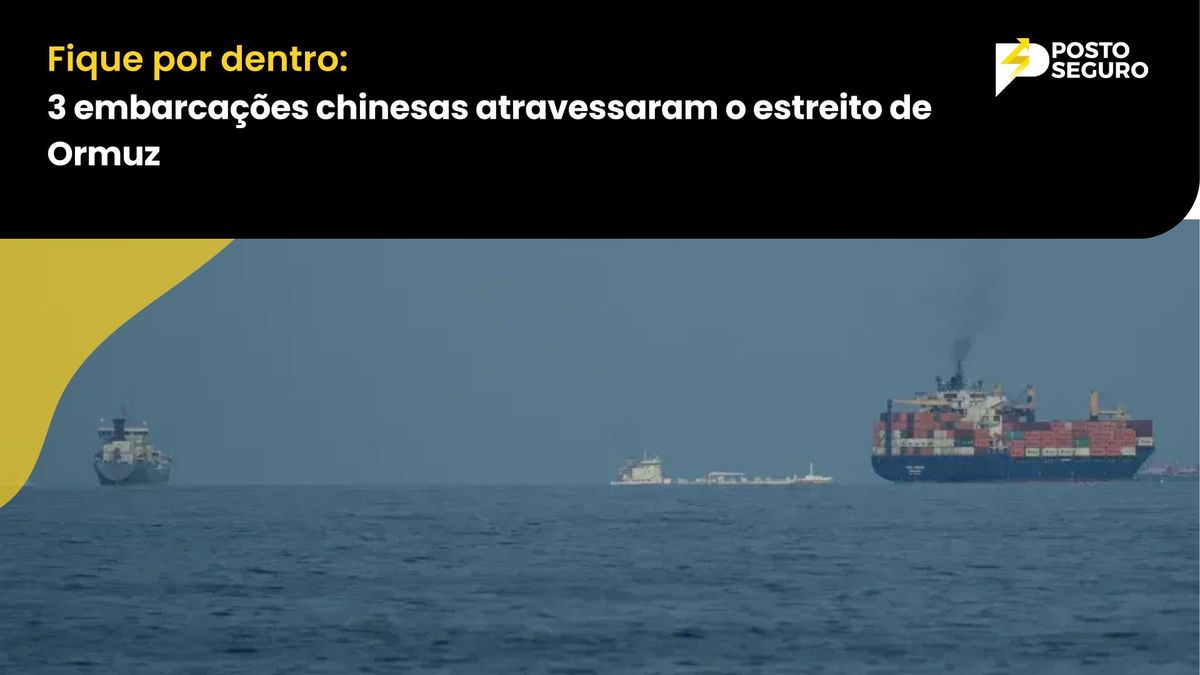 3 embarcações chinesas atravessaram o estreito de Ormuz