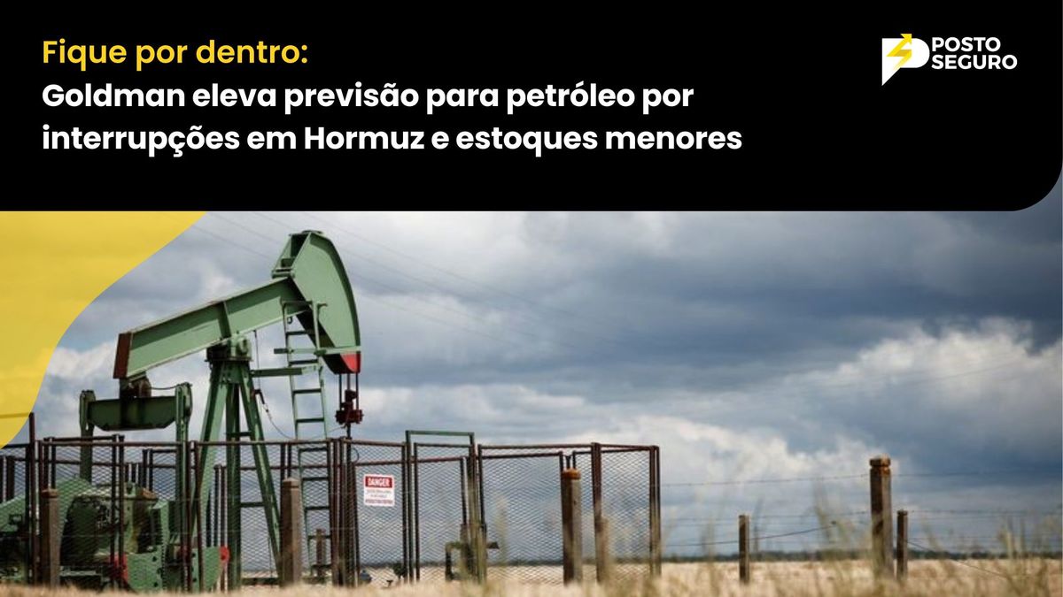 Goldman eleva previsão para petróleo por interrupções em Hormuz e estoques menores
