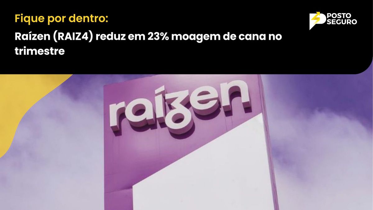 Raízen (RAIZ4) reduz em 23% moagem de cana no trimestre