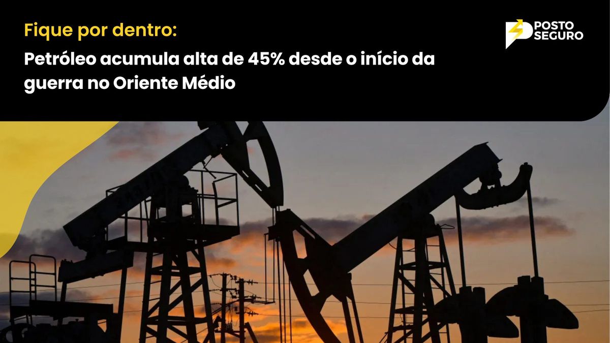 Petróleo acumula alta de 45% desde o início da guerra no Oriente Médio