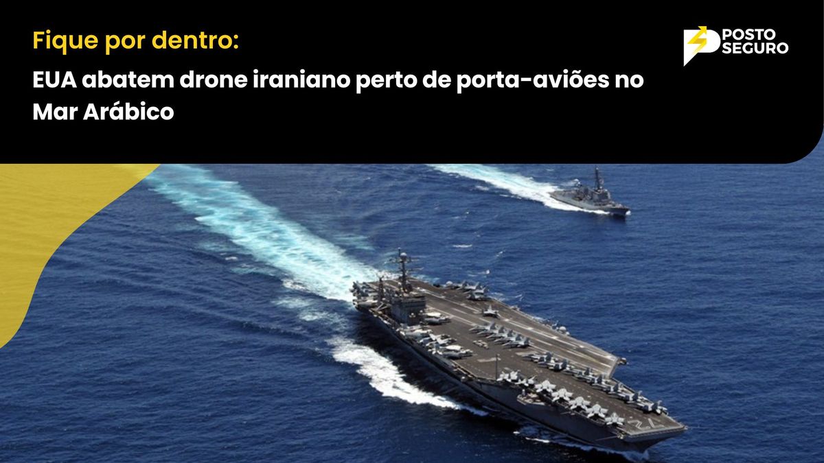 EUA abatem drone iraniano perto de porta-aviões no Mar Arábico