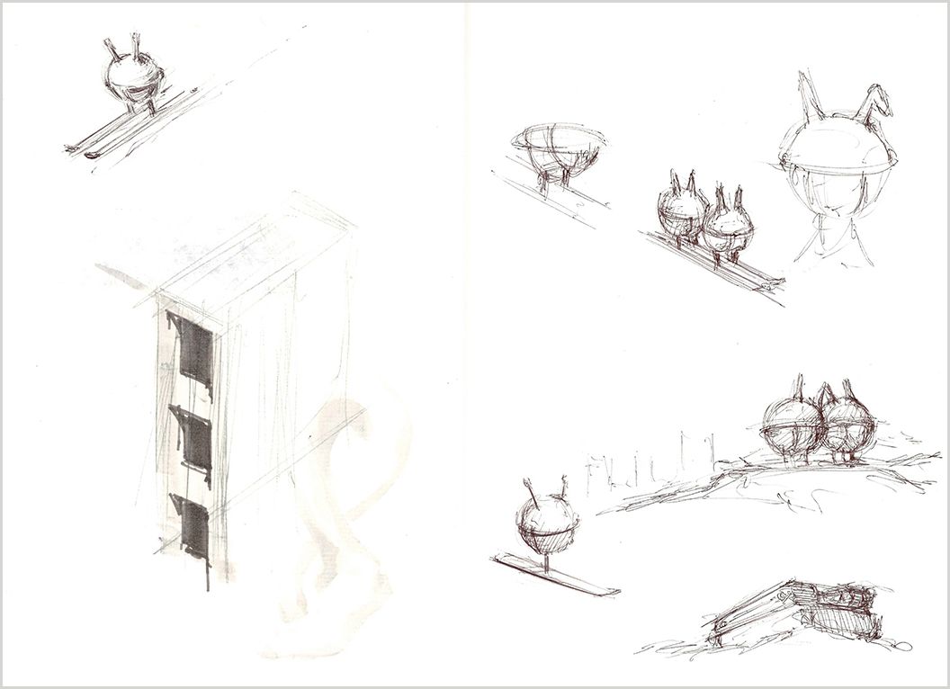 Image title for Toboggans during demolition