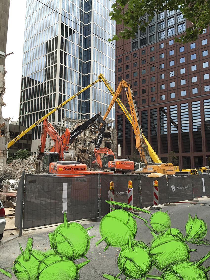 Image title for Toboggans during demolition
