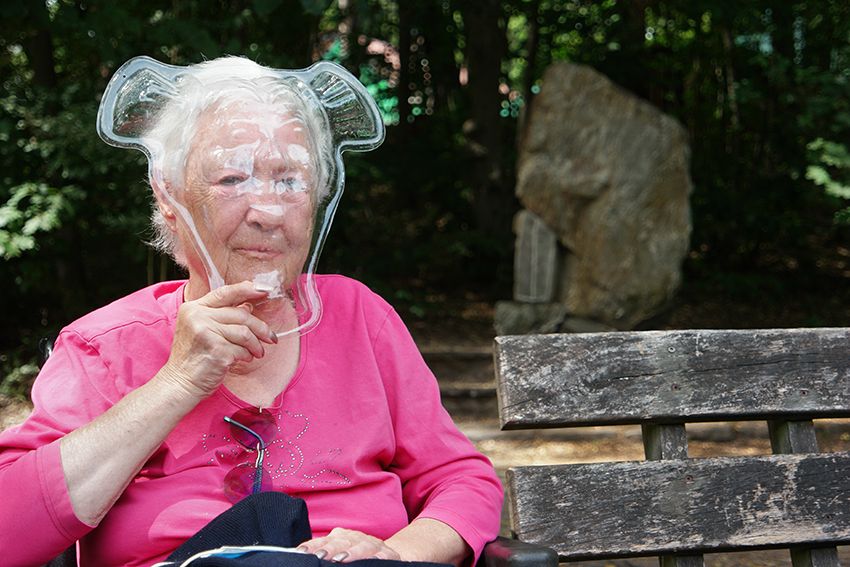 Image title for Masks in the park