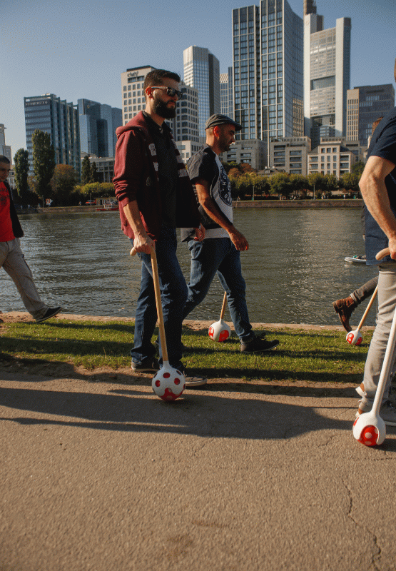 Image title for Ball walking stick games