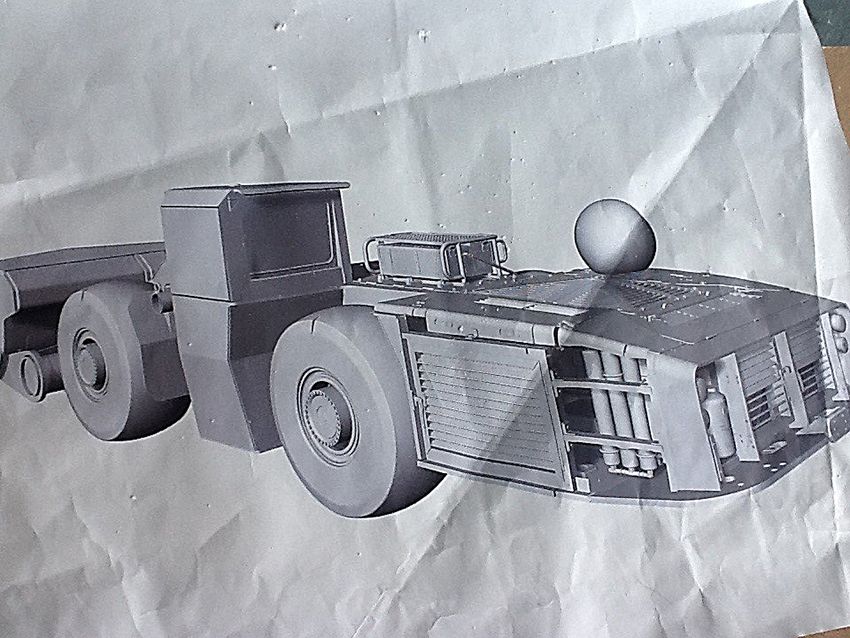 Image title for LHD loader - construction in the studio