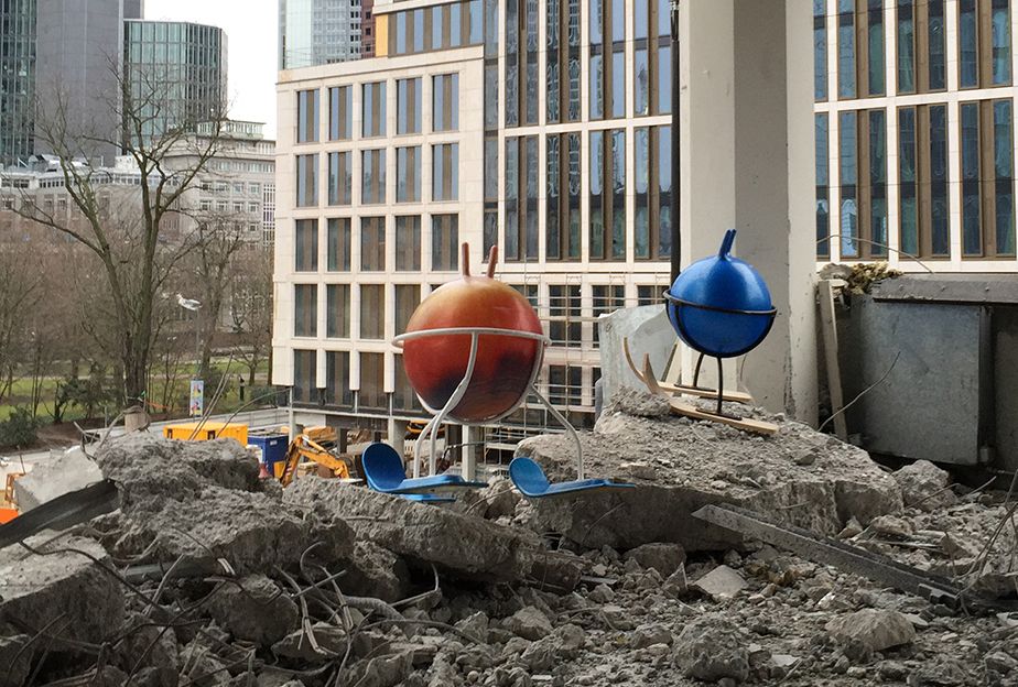 Image title for Toboggans during demolition