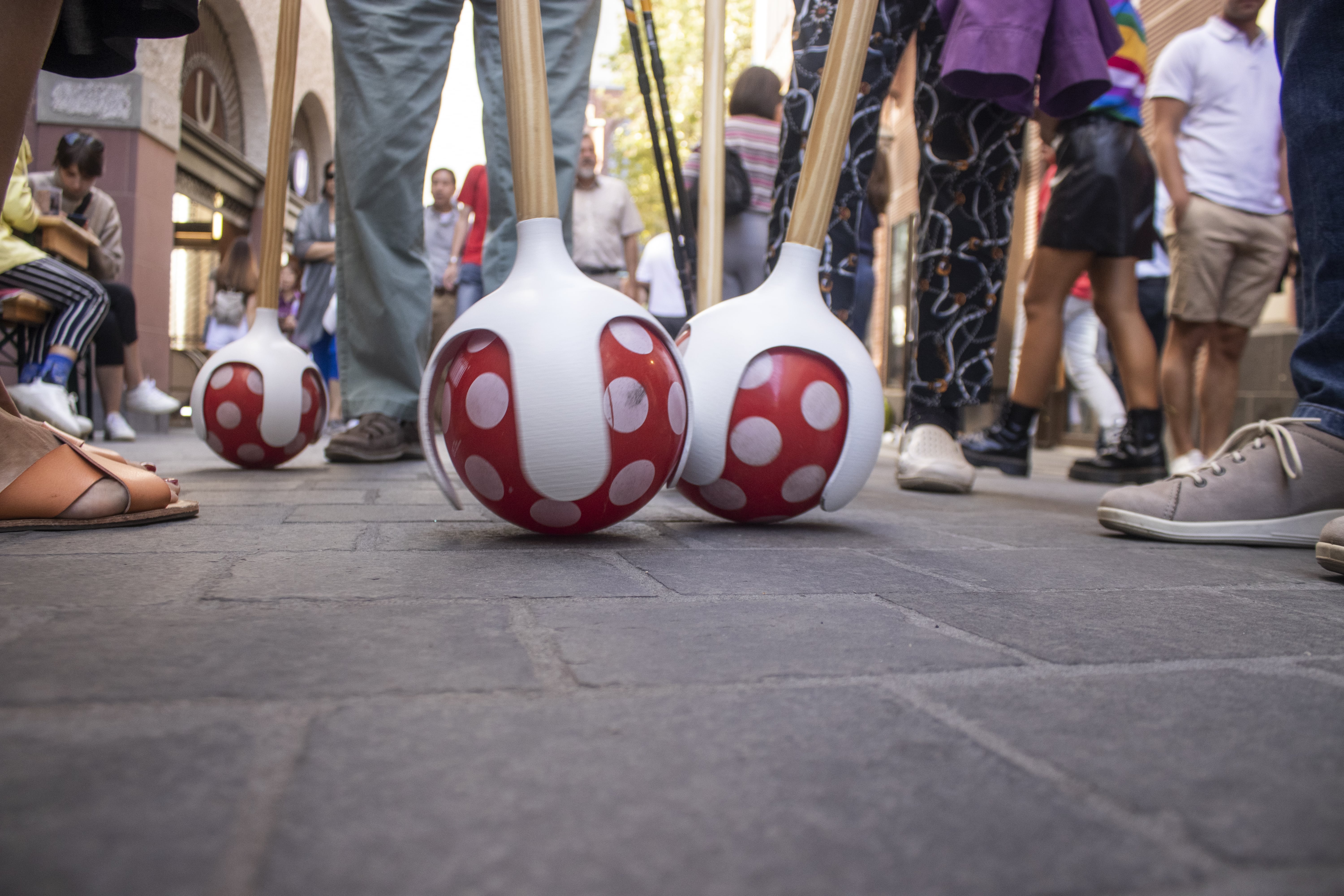 Image title for Ball walking stick games