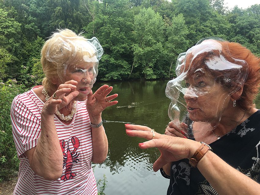 Image title for Masks in the park