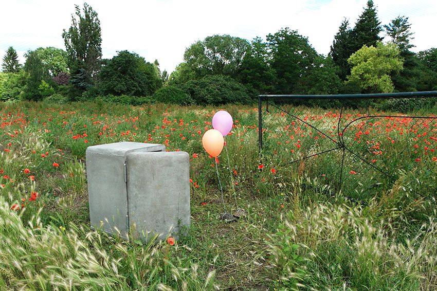 Image title for Transporting the concrete fridge