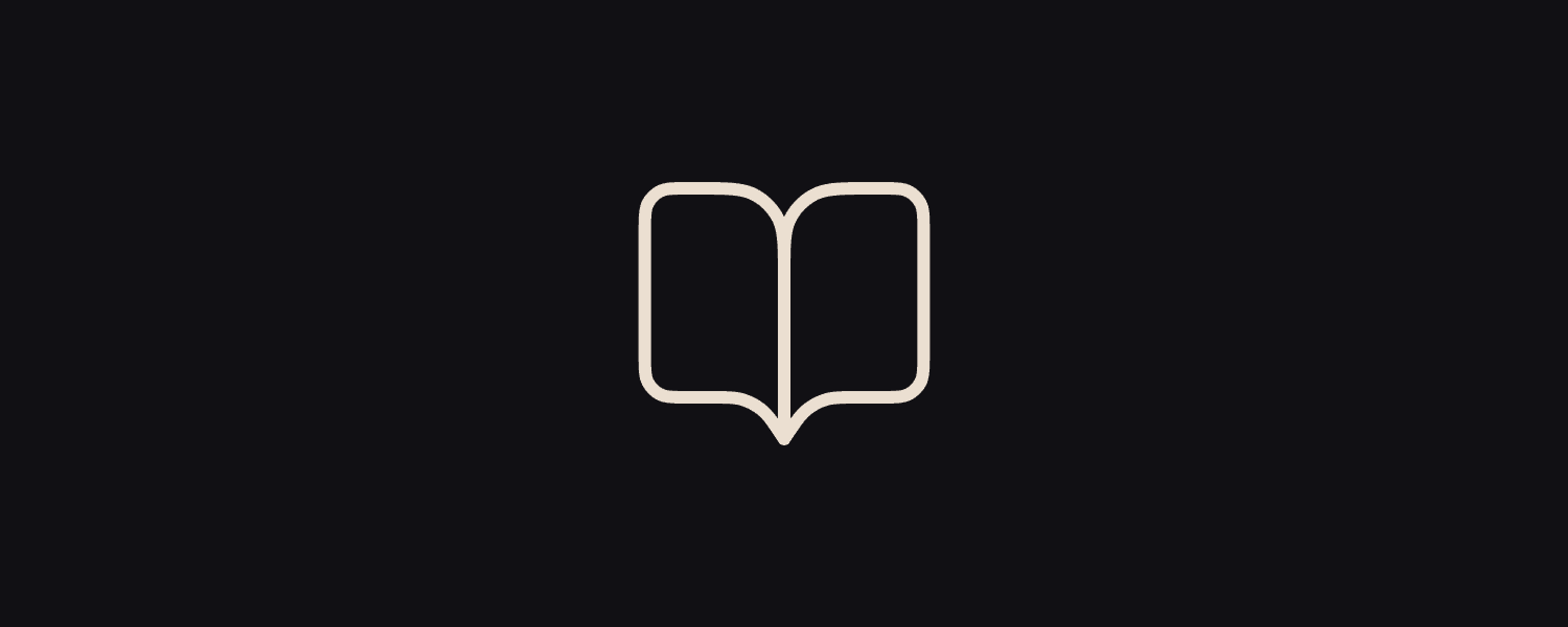 Icon showing an open book