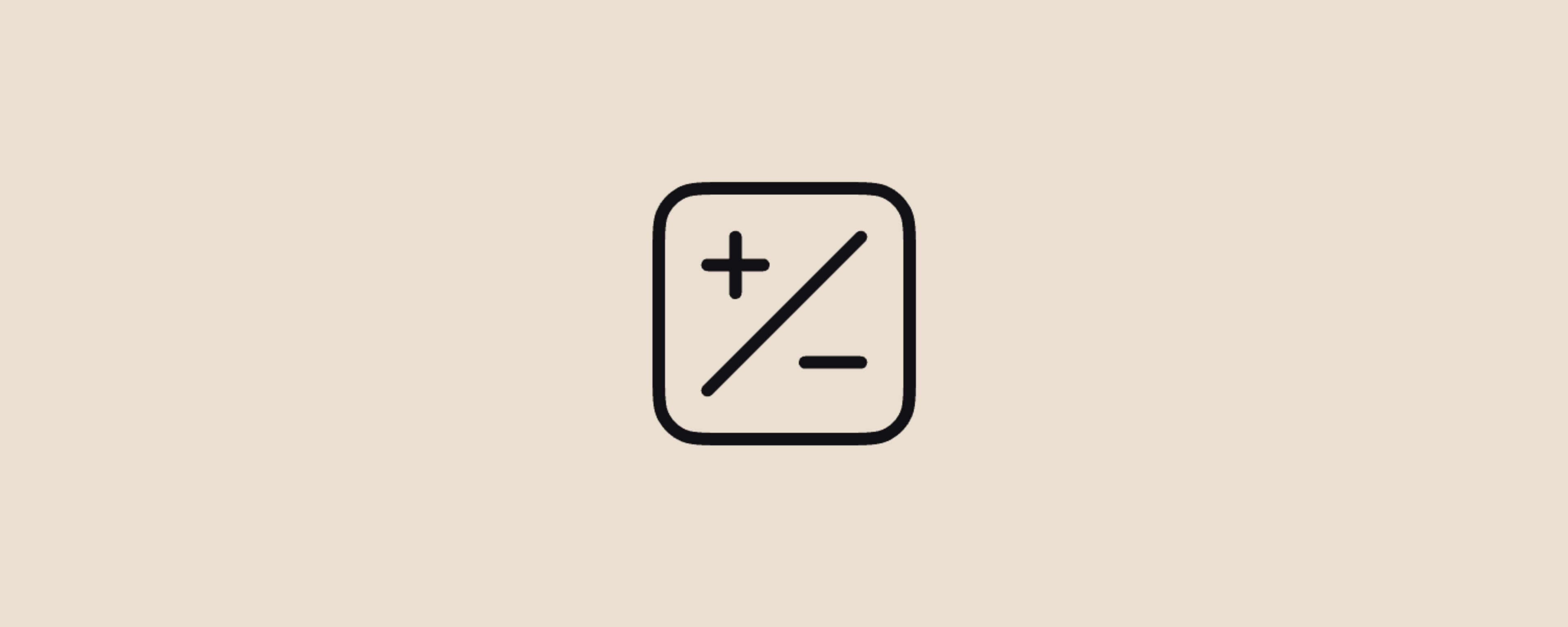 Icon showing a calculation symbol