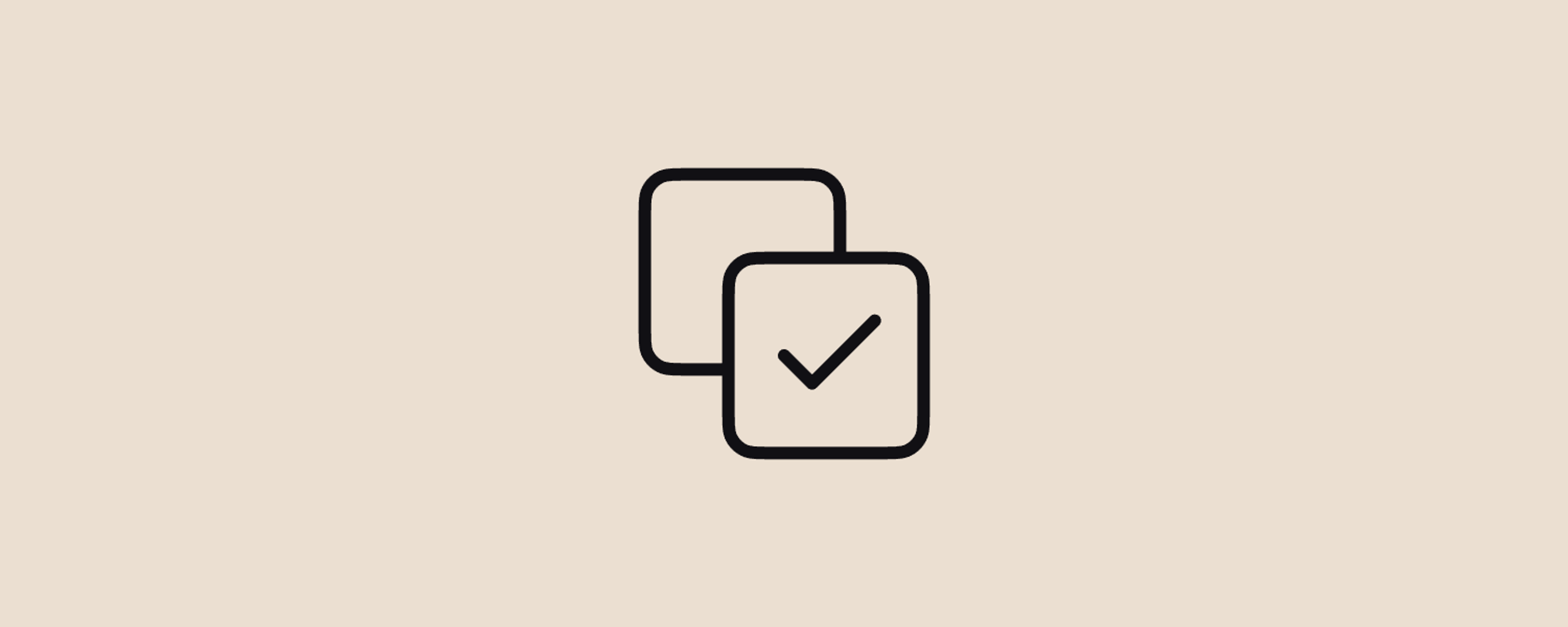 Icon showing a checkbox