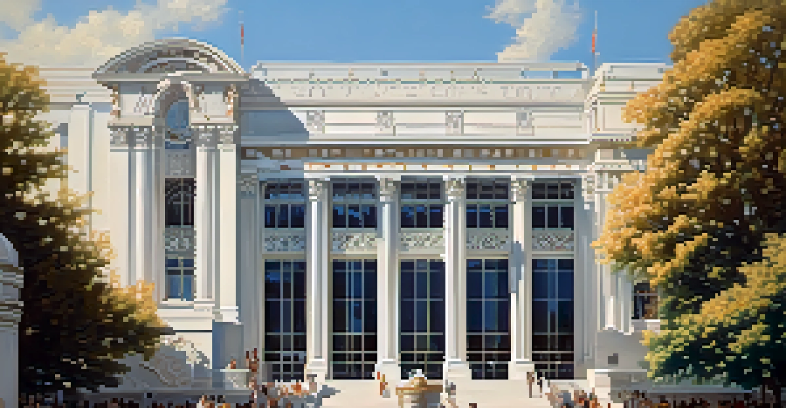 Close-up of the Women's Building at the Chicago World's Fair with intricate architectural details and sunlight filtering through trees.