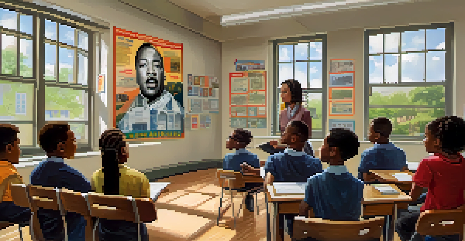 Students in a Chicago Freedom School learning about civil rights history with an engaged teacher.