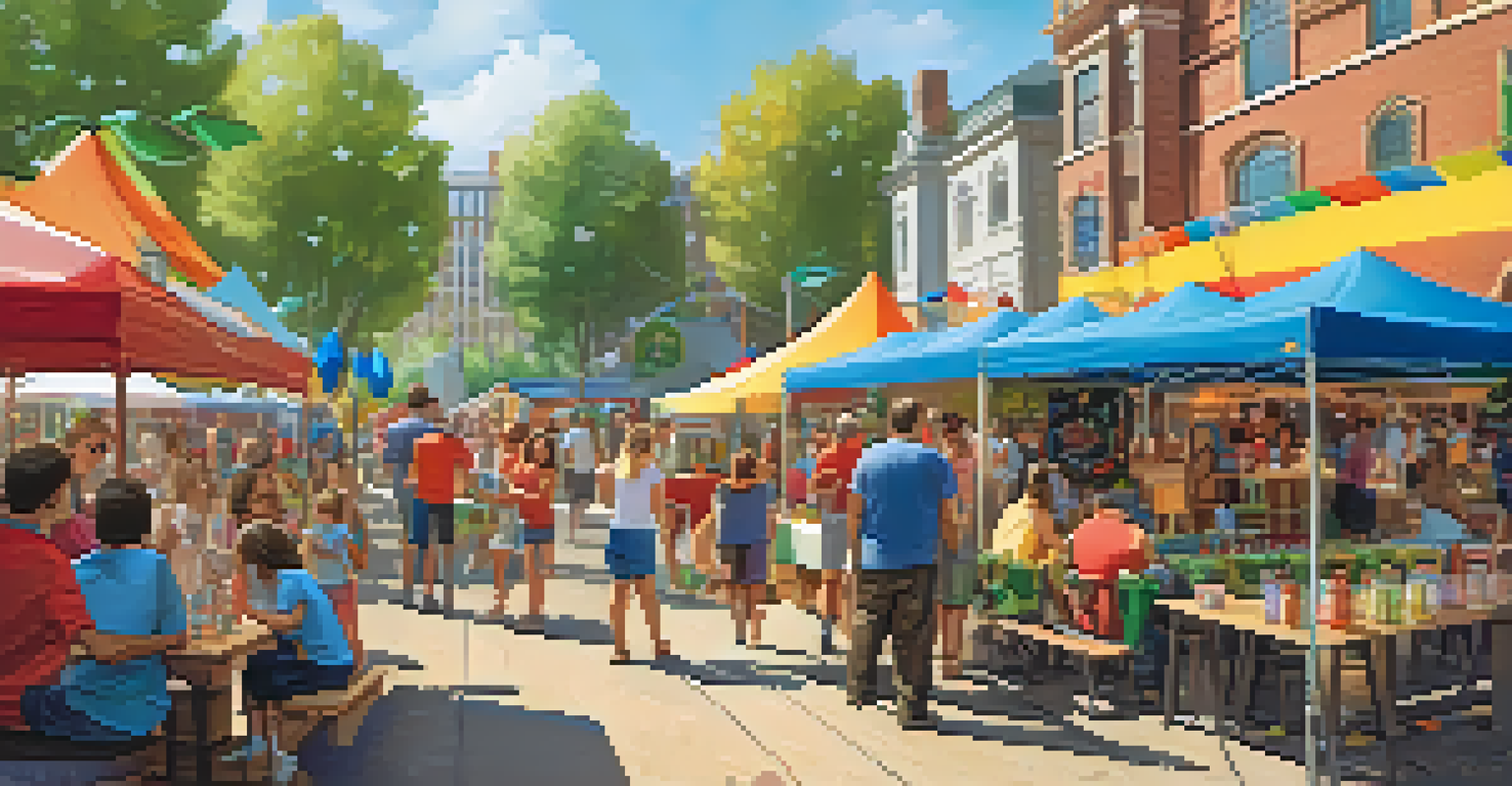 A family-friendly area at a craft beer festival with children playing games and parents enjoying drinks.