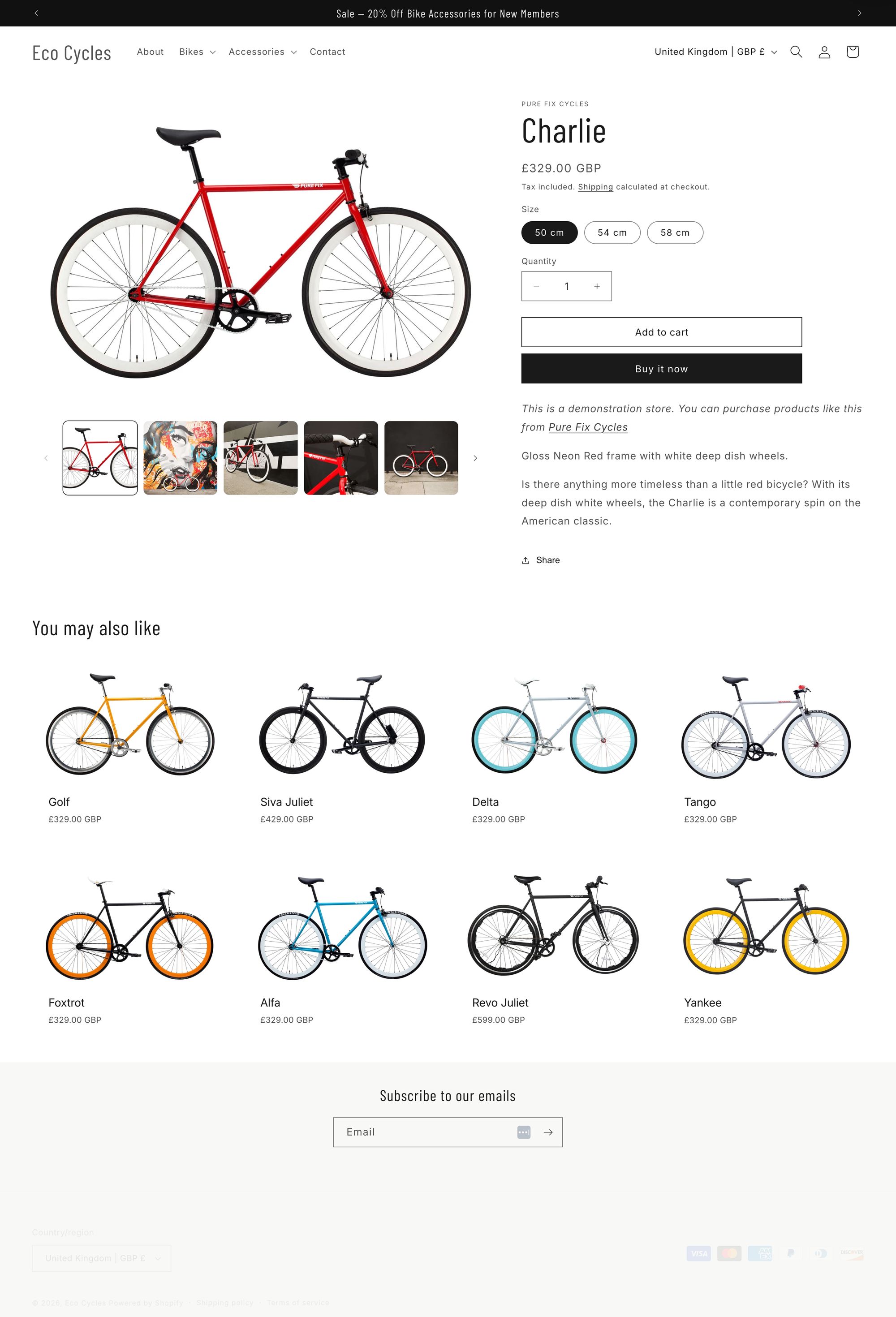 product description page eco cycles