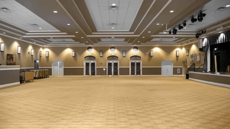 Great Hall with grand ballroom and performance stage.