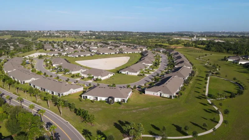 Aerial overview of the Heritage Hills Villas.