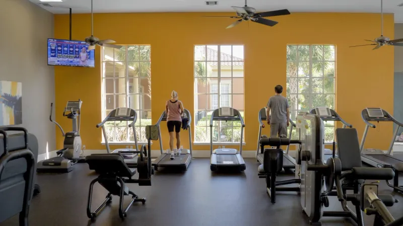 Well equipped fitness area in Trilogy Orlando.