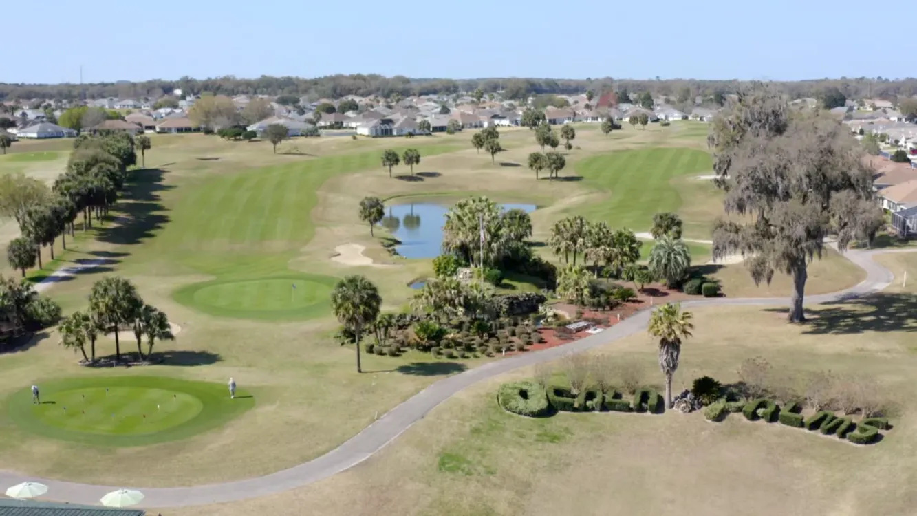 Golf green and fairway