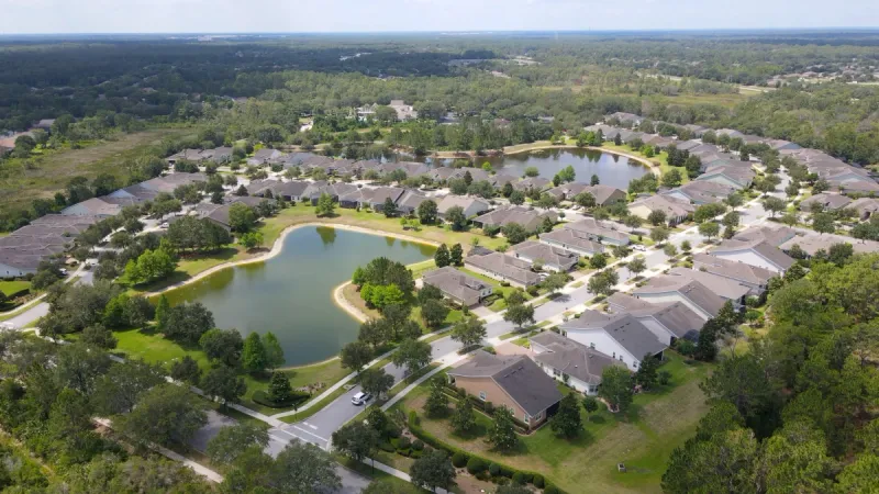 An aerial view of the Cresswind at Victoria Gardens neighborhood.