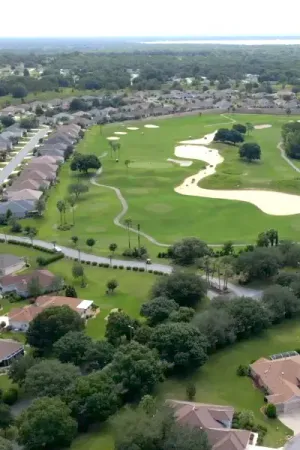 Homes overlooking a beautifully manicured golf fairway.