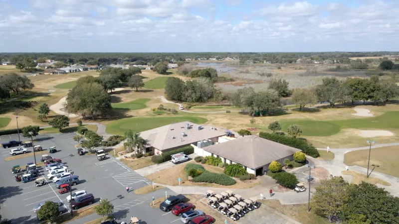 Aerial view of the Royal Highlands golf course.
