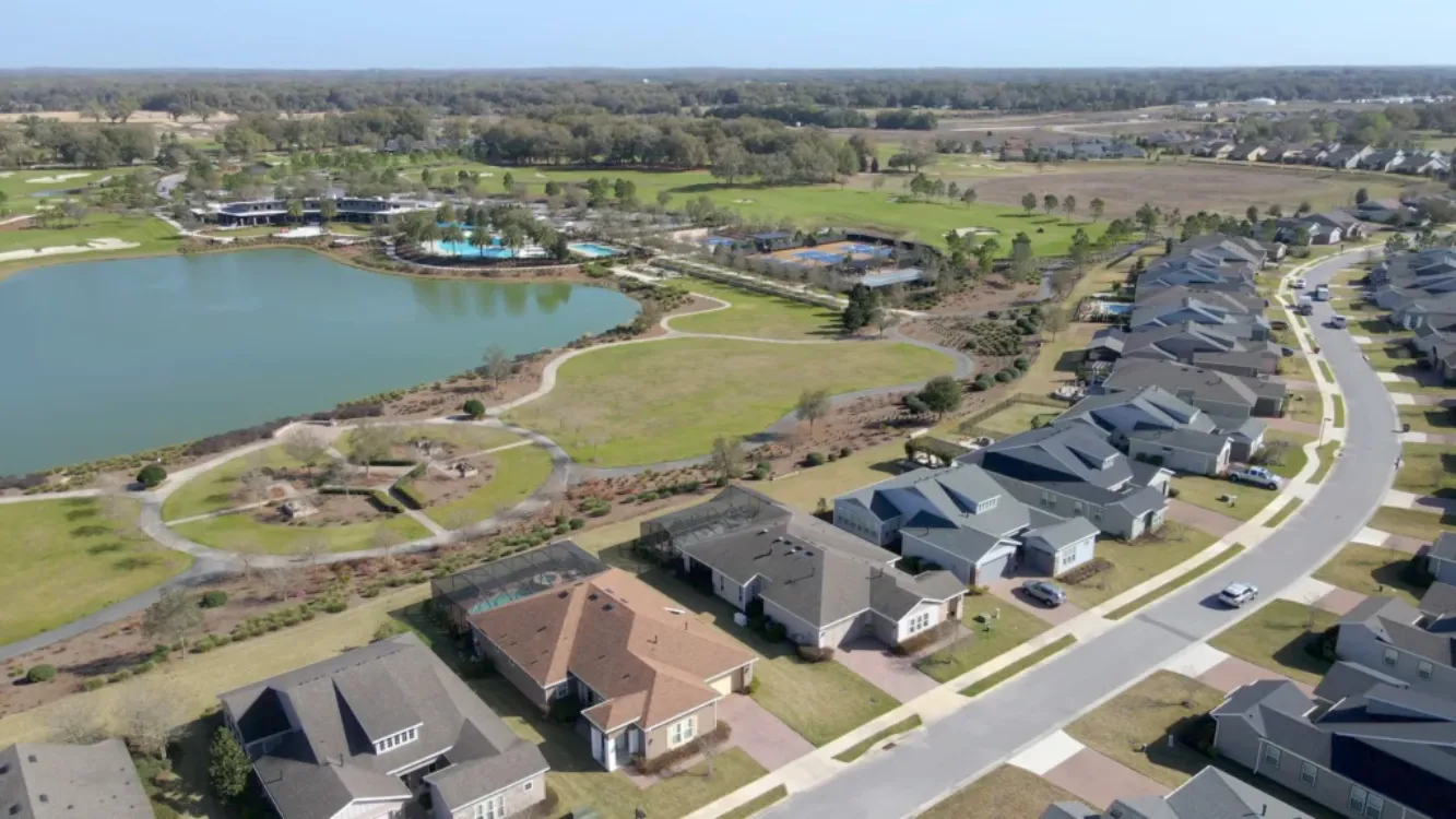 Beautiful view of the homes and amenities in one of the top new build communities Ocala Preserve