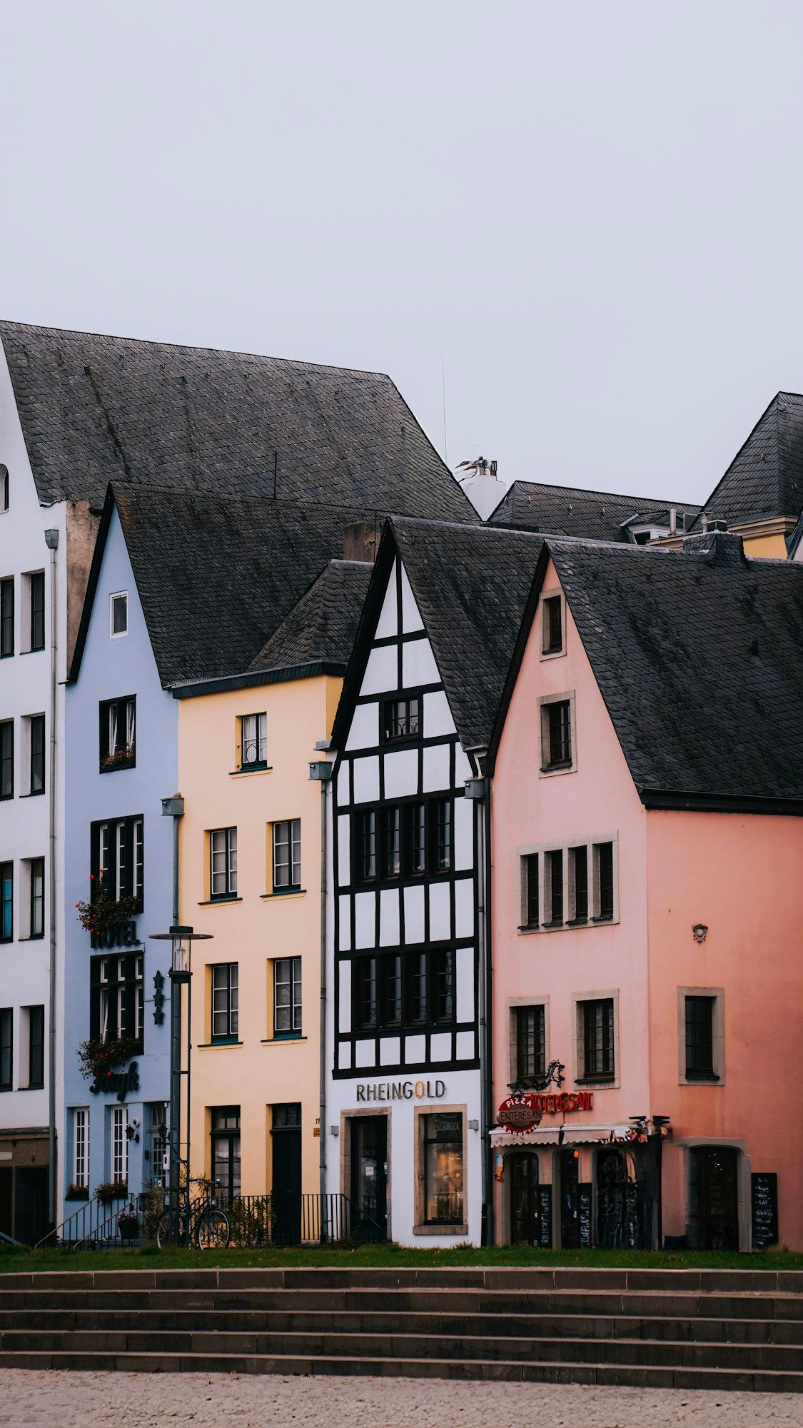 Colorful gabled houses in Cologne's old town